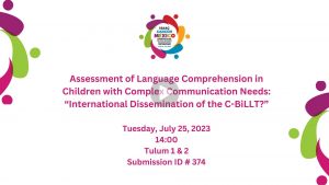 Video slide for Assessment of Language Comprehension in Children with Complex Communications Needs