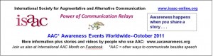 International AAC Awareness Month 2011, Bookmark