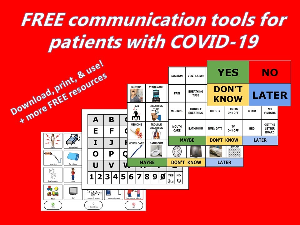 Free Communication tools for patients with COVID-19